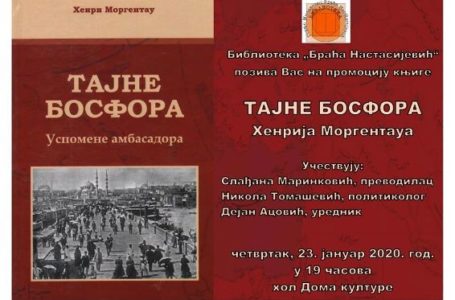Večeras predstavljanje knjige „Tajne Bosfora“