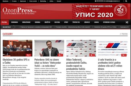 Ozonpress: Naprednjački fazoni – pojavio se lažni OzonPress.rs