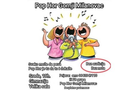 Za sve koji vole muziku: Počinje sa radom POP HOR