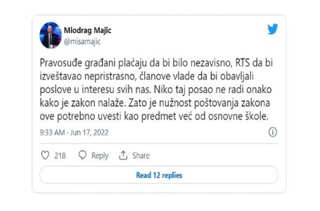 Sudija Majić: Poštovanje zakona da bude predmet u osnovnoj školi