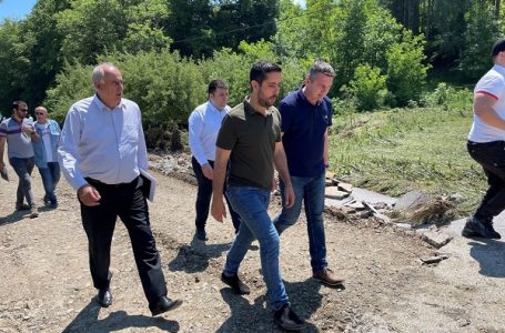 Ministar Momirović u poseti poplavljenom području u MZ Bogdanica i Družetići