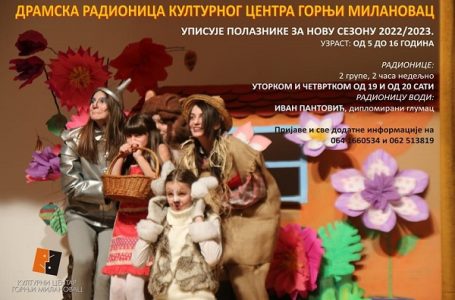 Počeo upis polaznika u Dramsku radionicu