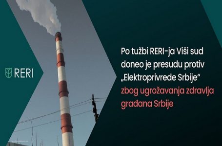 RERI:Viši sud naložio EPS-u da smanji emisije sumpor dioksida u termoelektranama
