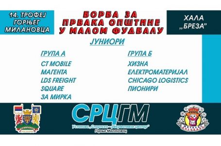 Trofej Gornjeg Milanovca 2022 – DRUGI DAN: Rezultati i tabele u juniorskoj konkurenciji