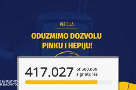 Ciljani broj potpisnika peticije za oduzimanje emiterske dozvole Pinku i Hepiju podignut na pola miliona