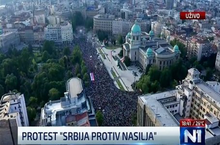 Šesti protest „Srbija protiv nasilja“ u Beogradu: Zar je iko mogao da pomisli da ćemo budućnost naše dece prodati za 10.000 dinara
