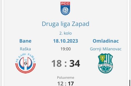 Prvi tim RK Omladinca zabeležio pobedu u Raški