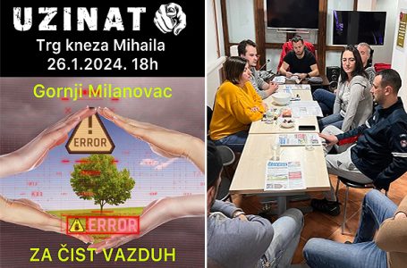 UZINAT sutra ponovo na Trgu – poruka vlastima da je kvalitet vazduha u gradu i dalje loš