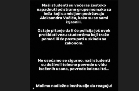 Muškarci koji su se deklarisali kao pristalice vlasti napali čačanske studente﻿