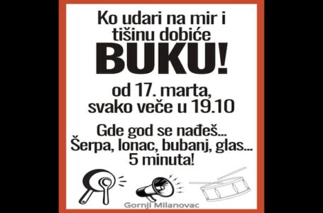 UZINAT: Od večeras petominutna buka, pištaljke i udaranje u šerpe