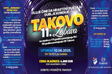 „Tako Volim Takovo“ – Sportska žurka godine