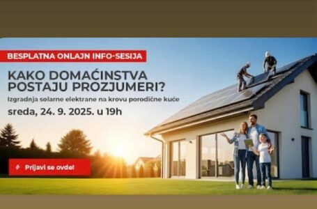 Besplatna onlajn info sesija za domaćinstva koja žele da proizvode električnu energiju za sopstvene potrebe