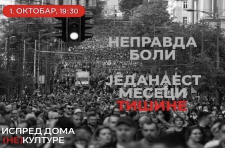 Protestna šetnja „Nepravda boli – Jedanaest meseci tišine“