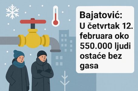 Bajatović: Više od pola miliona ljudi u zapadnoj Srbiji ostaće 12. februara bez gasa zbog pomeranja trase gasavoda
