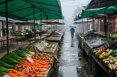 Hladan i kišovit petak na zelenoj pijaci u Gornjem Milanovcu – pregled aktuelnih cena