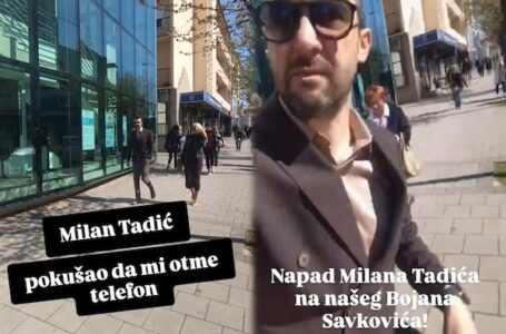 Incident ispred Doma kulture: Milan Tadić udario po telefonu Bojana Savkovića