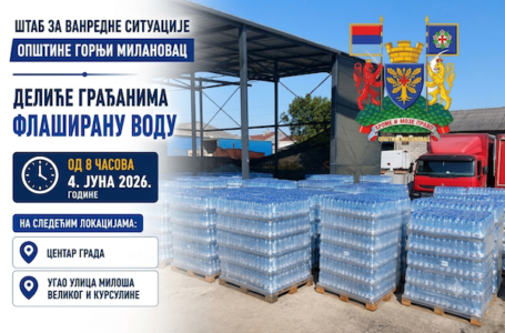 Štab za vanredne situacije i danas deli flaširanu vodu građanima