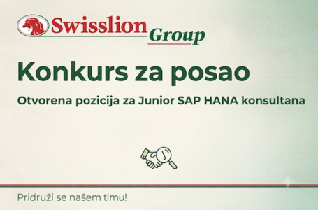 Swisslion Takovo zapošljava: Otvorena pozicija za Junior SAP HANA konsultanta