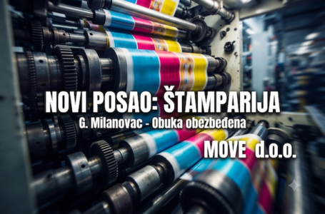 MOVE d.o.o. raspisao konkurs za prijem radnika u proizvodnji