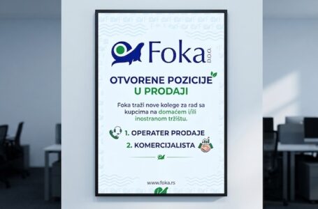 FOKA traži nove članove prodajnog tima u Gornjem Milanovcu